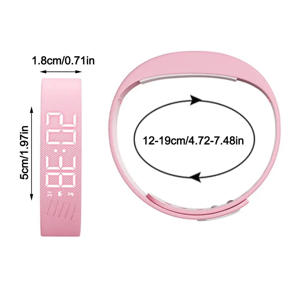 Vibrating Alarm Bracelet Watch – Silent LED Wrist Alarm with Pedometer & Sleep Tracker | Waterproof for Men, Women & Teens