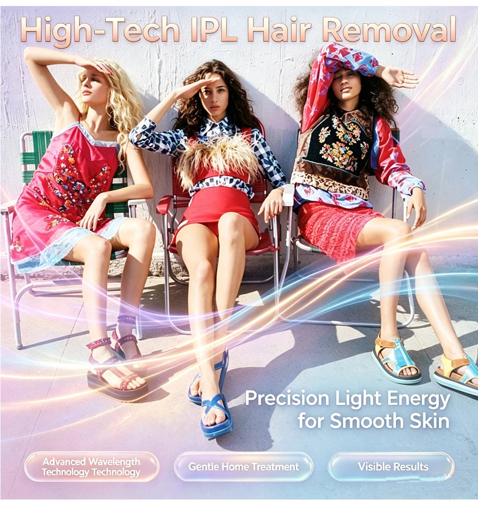 IPL Laser Hair Removal Device – Permanent At-Home Epilator for Face, Body & Bikini | All Skin Tones