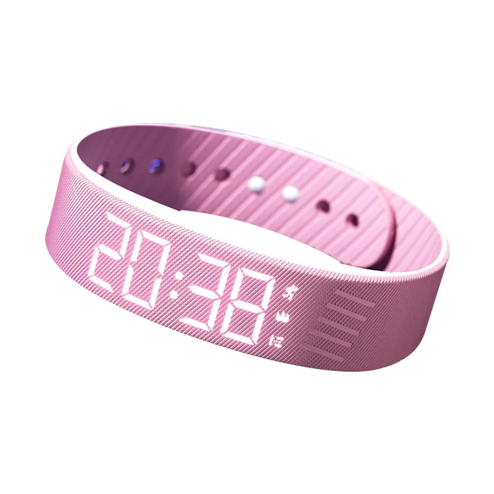 Vibrating Alarm Bracelet Watch – Silent LED Wrist Alarm with Pedometer & Sleep Tracker | Waterproof for Men, Women & Teens
