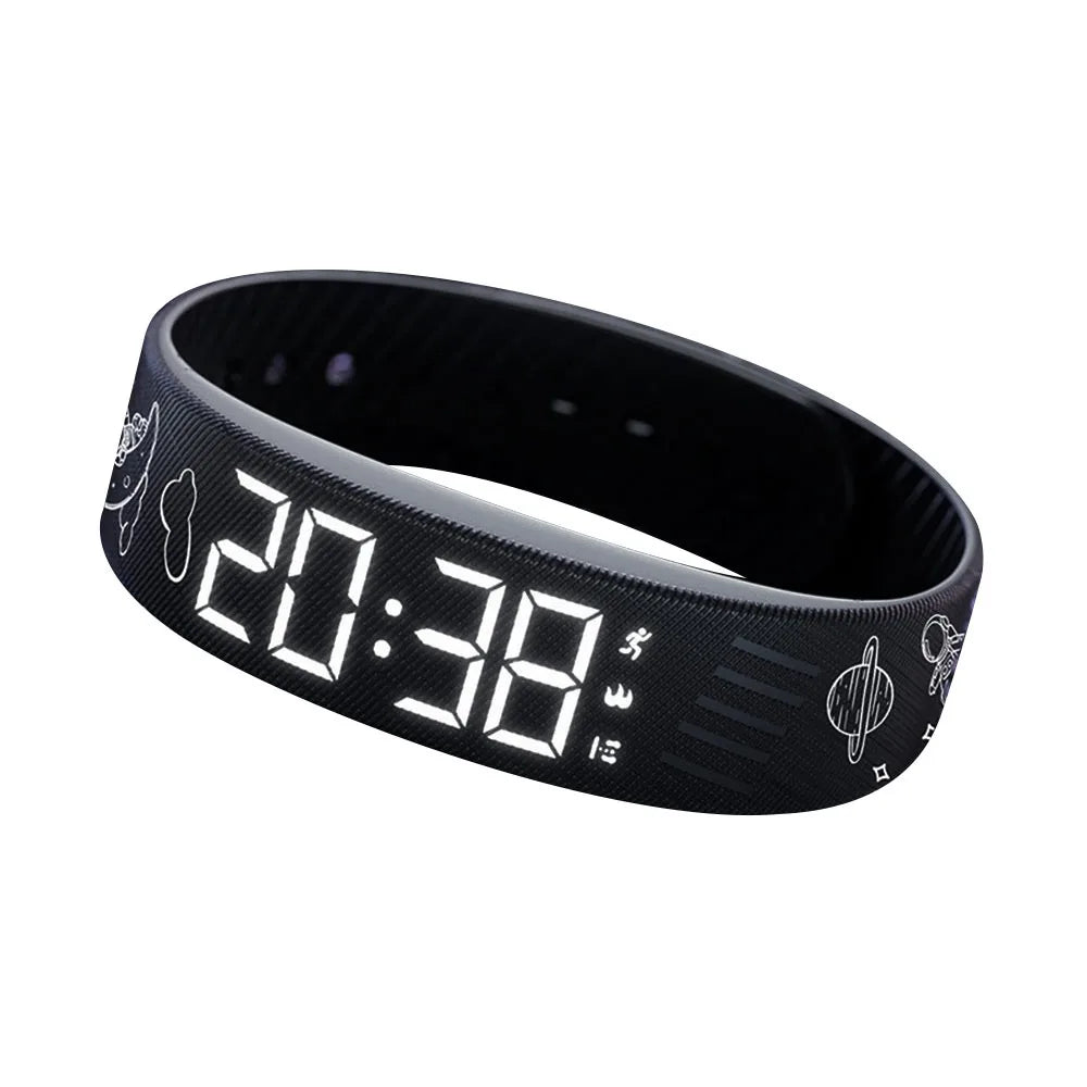 Vibrating Alarm Bracelet Watch – Silent LED Wrist Alarm with Pedometer & Sleep Tracker | Waterproof for Men, Women & Teens
