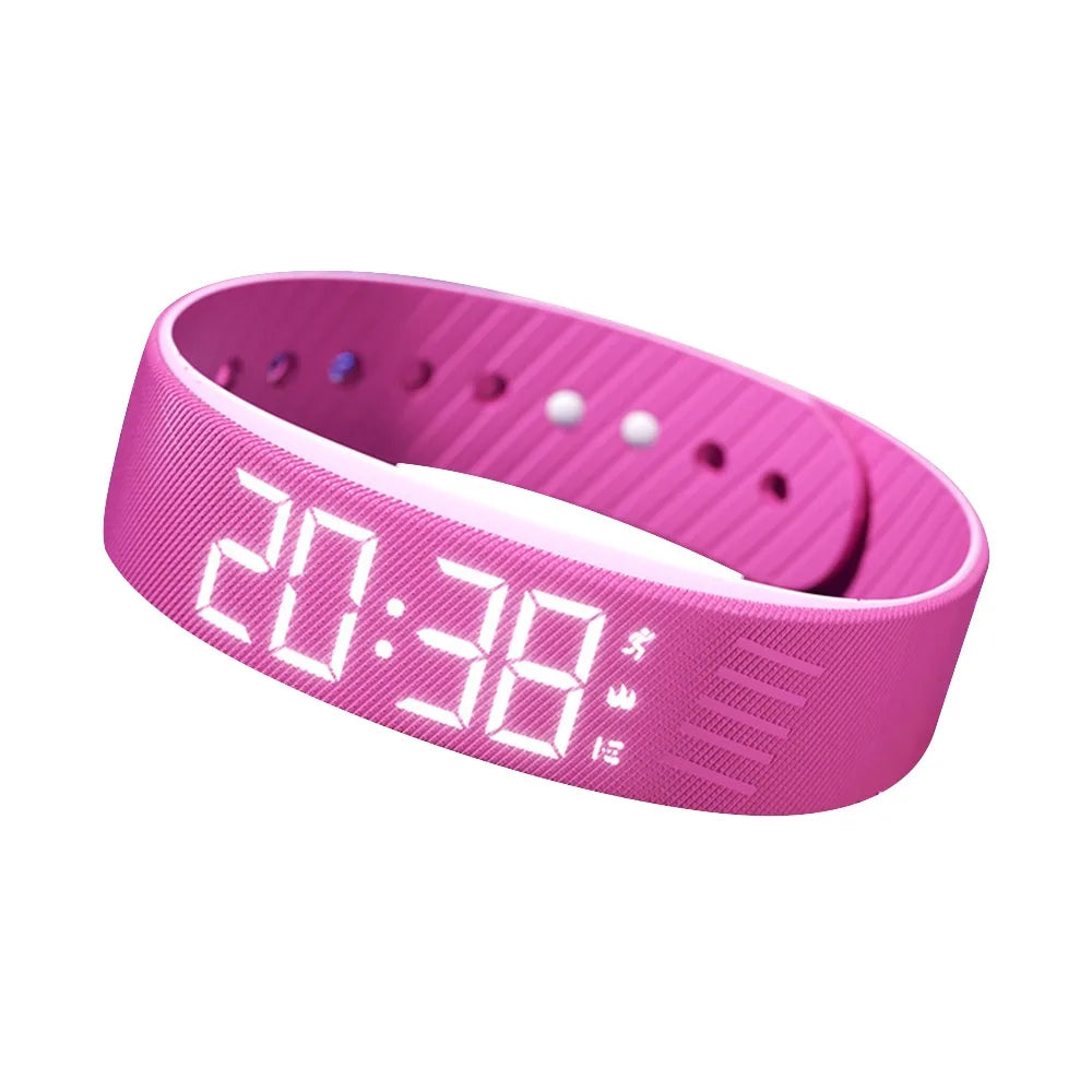 Vibrating Alarm Bracelet Watch – Silent LED Wrist Alarm with Pedometer & Sleep Tracker | Waterproof for Men, Women & Teens