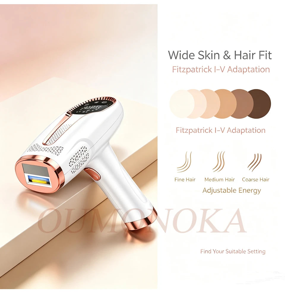 IPL Laser Hair Removal Device – Permanent At-Home Epilator for Face, Body & Bikini | All Skin Tones