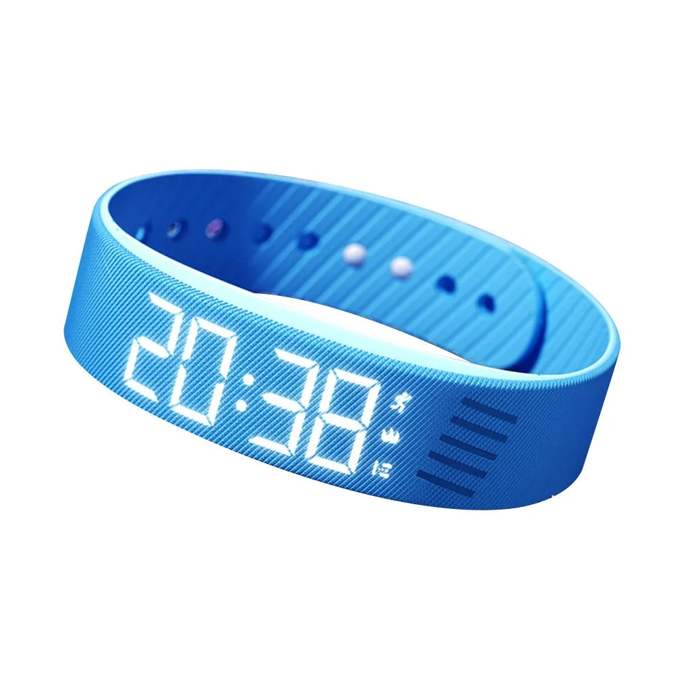 Vibrating Alarm Bracelet Watch – Silent LED Wrist Alarm with Pedometer & Sleep Tracker | Waterproof for Men, Women & Teens