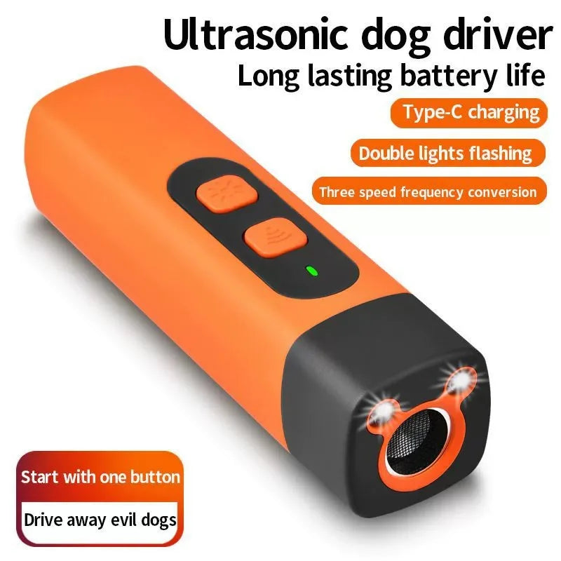 Ultrasonic Dog Bark Deterrent – Rechargeable Anti-Barking Training Device