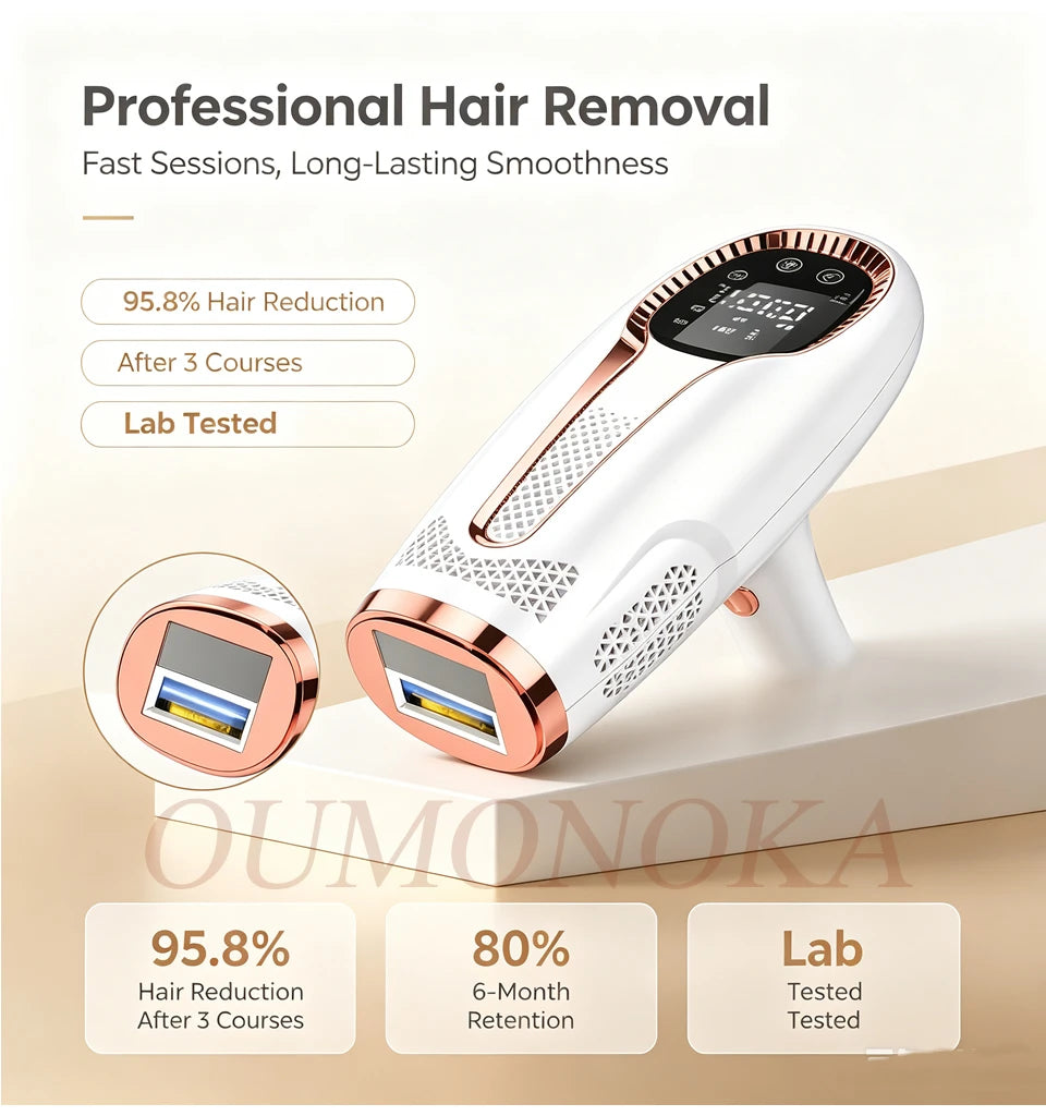 IPL Laser Hair Removal Device – Permanent At-Home Epilator for Face, Body & Bikini | All Skin Tones