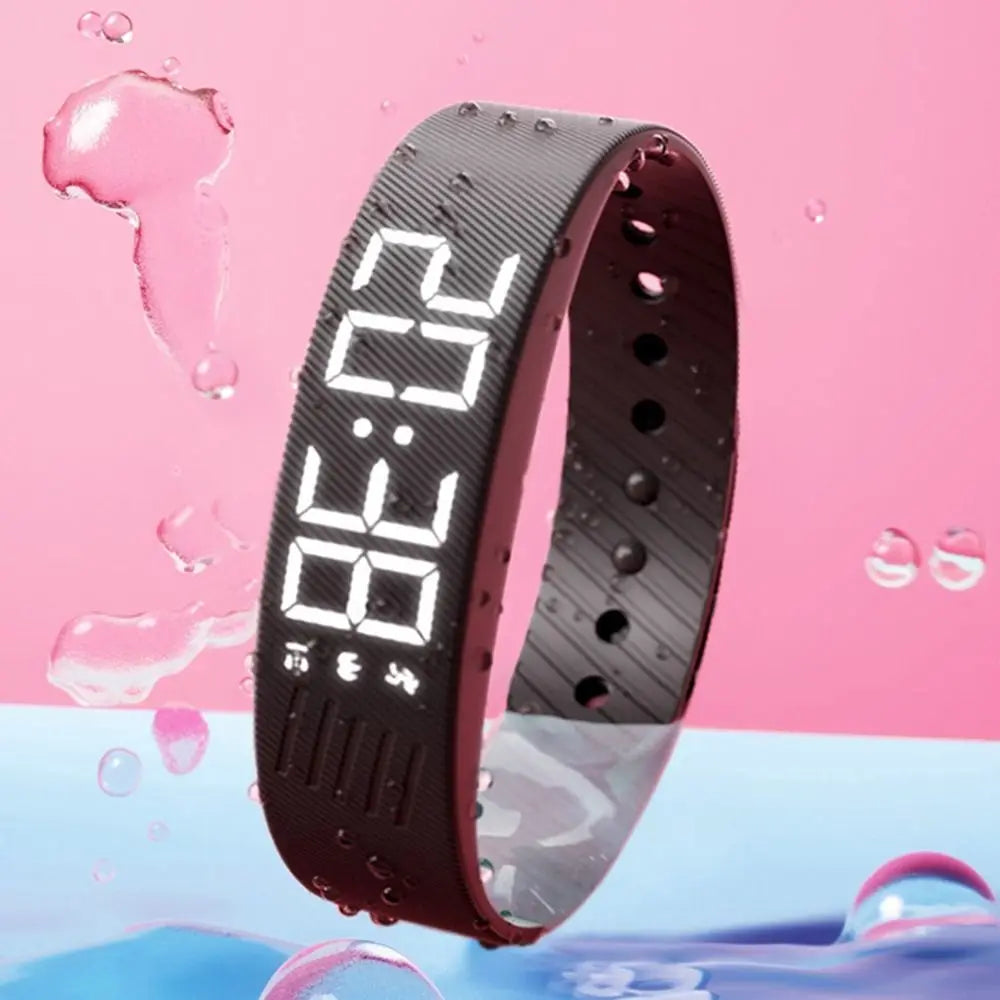 Vibrating Alarm Bracelet Watch – Silent LED Wrist Alarm with Pedometer & Sleep Tracker | Waterproof for Men, Women & Teens