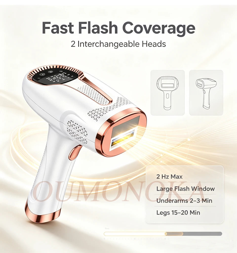 IPL Laser Hair Removal Device – Permanent At-Home Epilator for Face, Body & Bikini | All Skin Tones