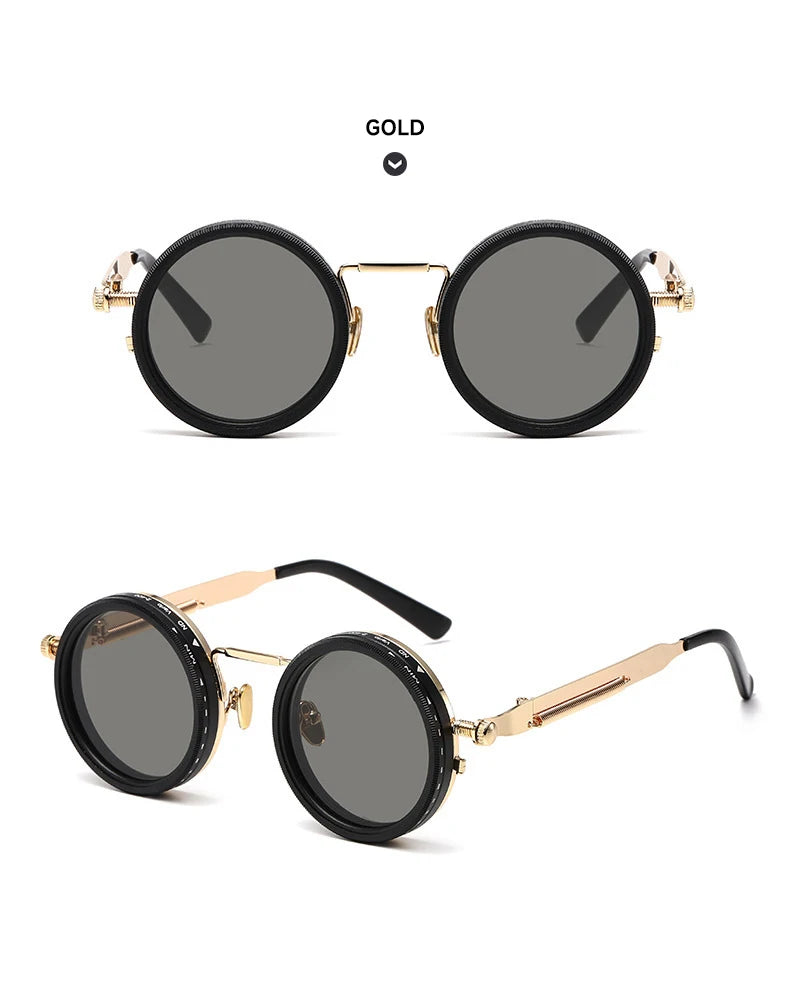 Polarized Sunglasses – UV400 Round Retro Punk Shades for Men & Women | Outdoor Sport Eyewear