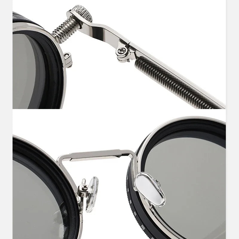 Polarized Sunglasses – UV400 Round Retro Punk Shades for Men & Women | Outdoor Sport Eyewear