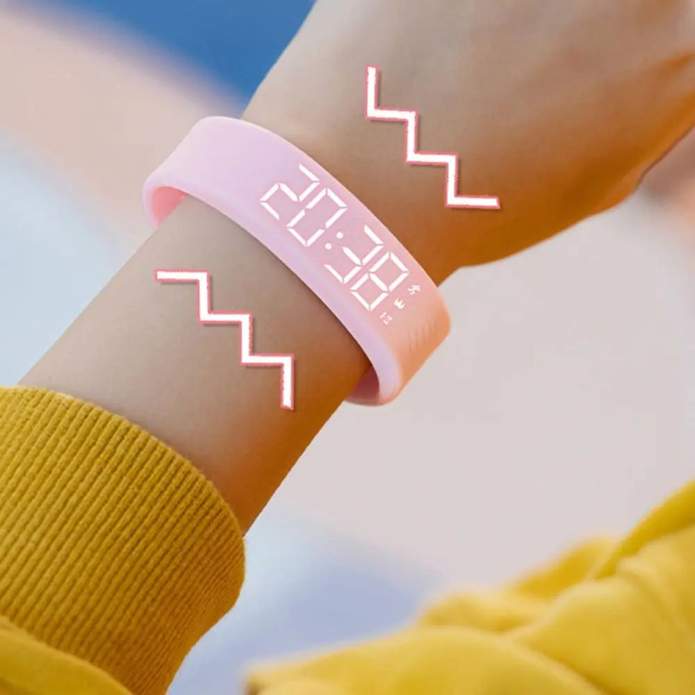 Vibrating Alarm Bracelet Watch – Silent LED Wrist Alarm with Pedometer & Sleep Tracker | Waterproof for Men, Women & Teens