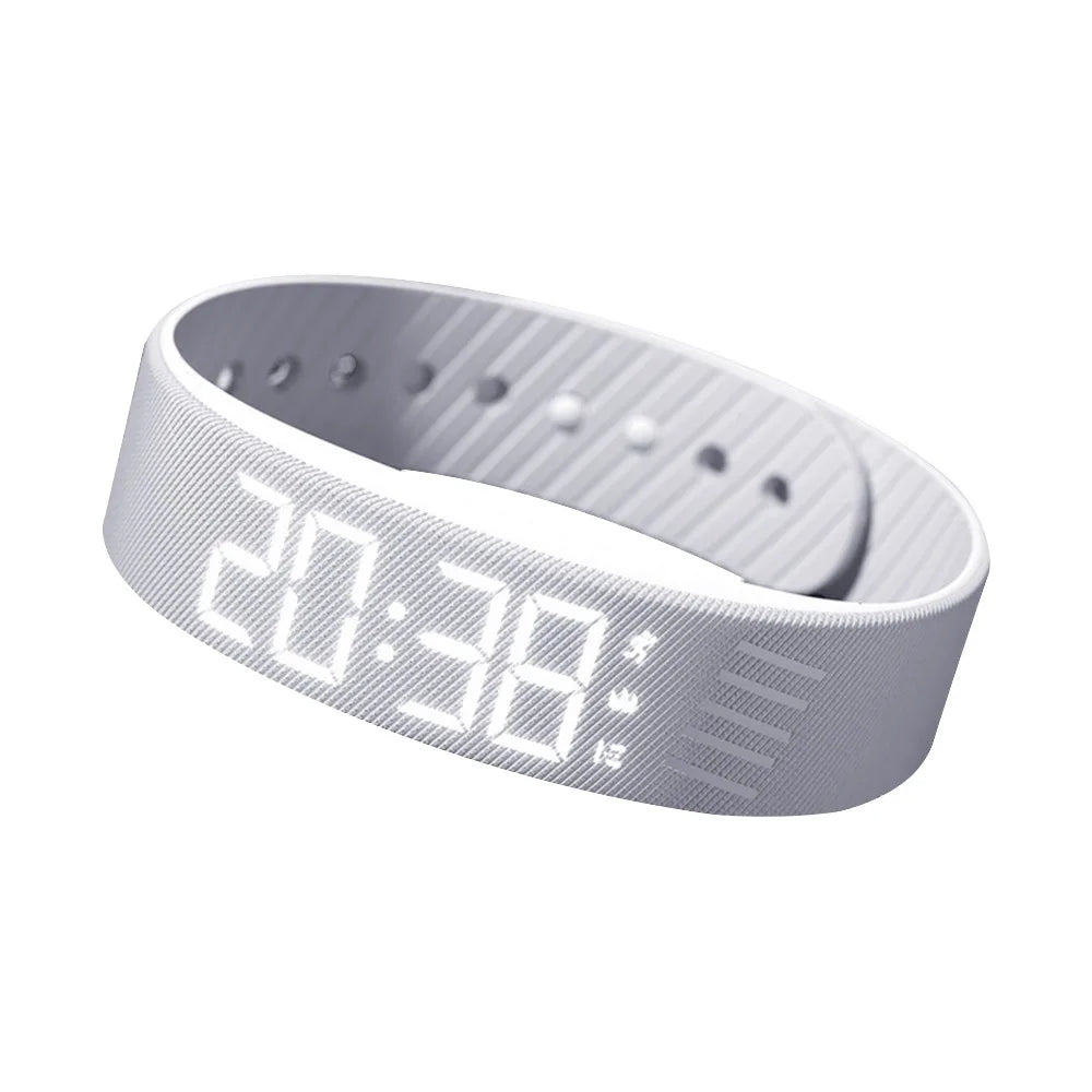 Vibrating Alarm Bracelet Watch – Silent LED Wrist Alarm with Pedometer & Sleep Tracker | Waterproof for Men, Women & Teens