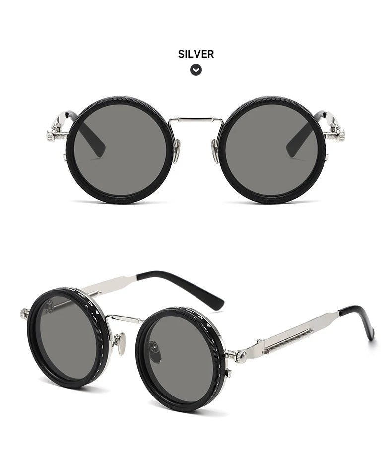 Polarized Sunglasses – UV400 Round Retro Punk Shades for Men & Women | Outdoor Sport Eyewear