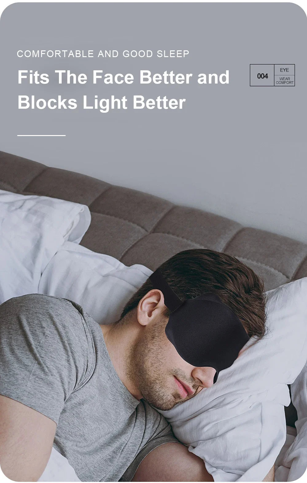 3D Sleep Mask – Contoured Eye Mask for Total Blackout & Deep Sleep