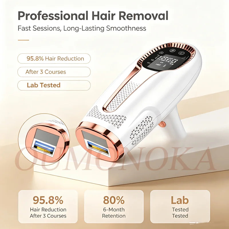 IPL Laser Hair Removal Device – Permanent At-Home Epilator for Face, Body & Bikini | All Skin Tones