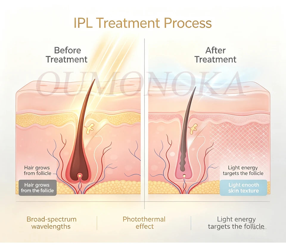 IPL Laser Hair Removal Device – Permanent At-Home Epilator for Face, Body & Bikini | All Skin Tones