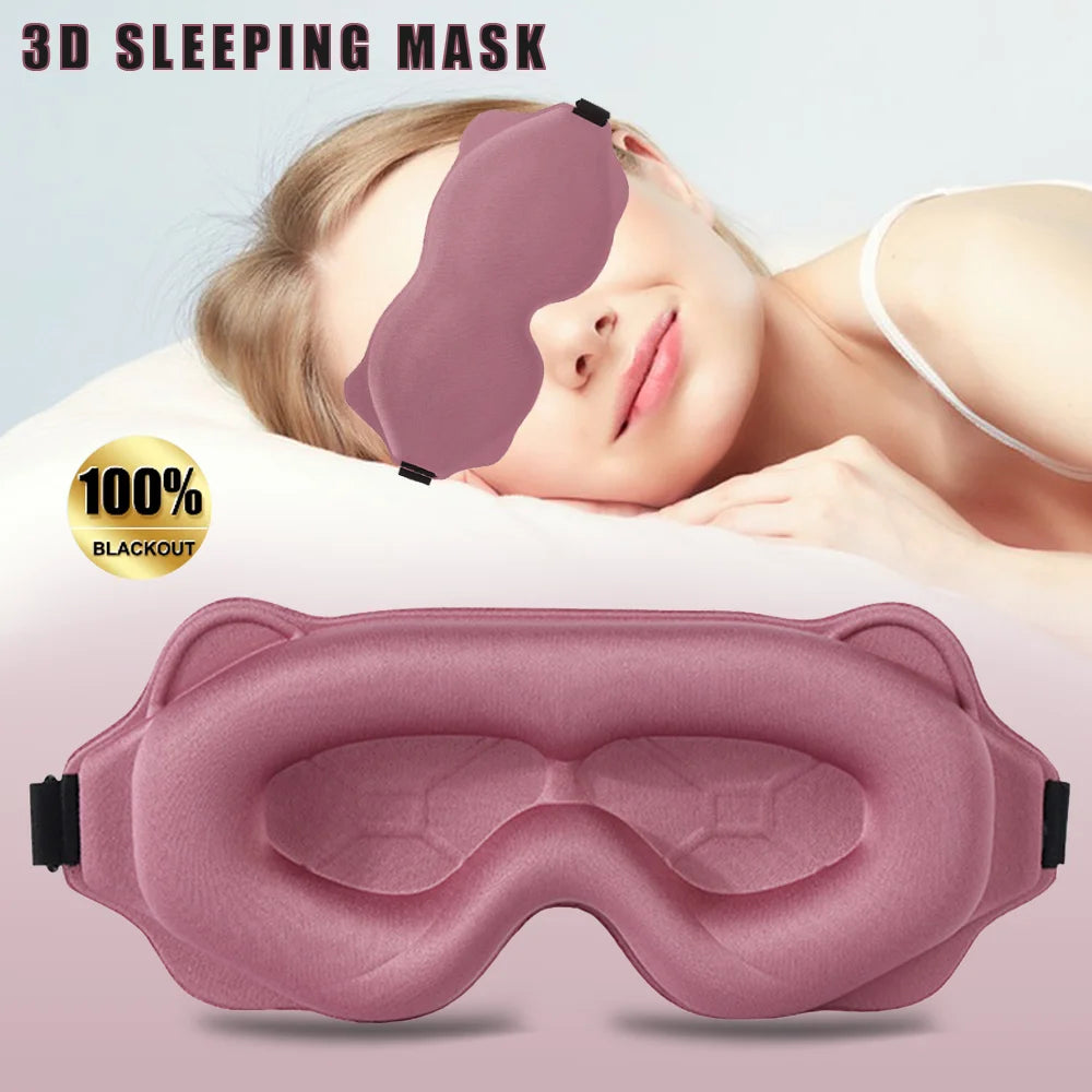 3D Sleep Mask – Contoured Eye Mask for Total Blackout & Deep Sleep
