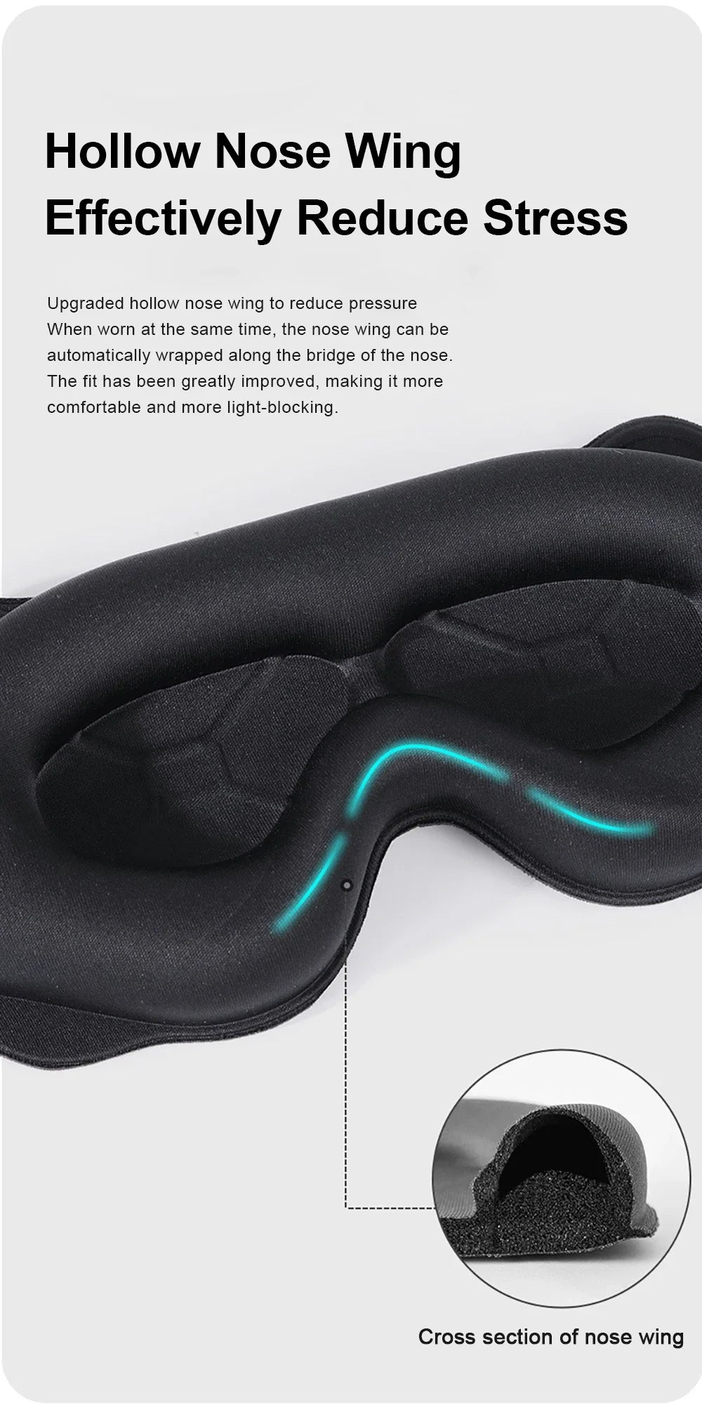 3D Sleep Mask – Contoured Eye Mask for Total Blackout & Deep Sleep