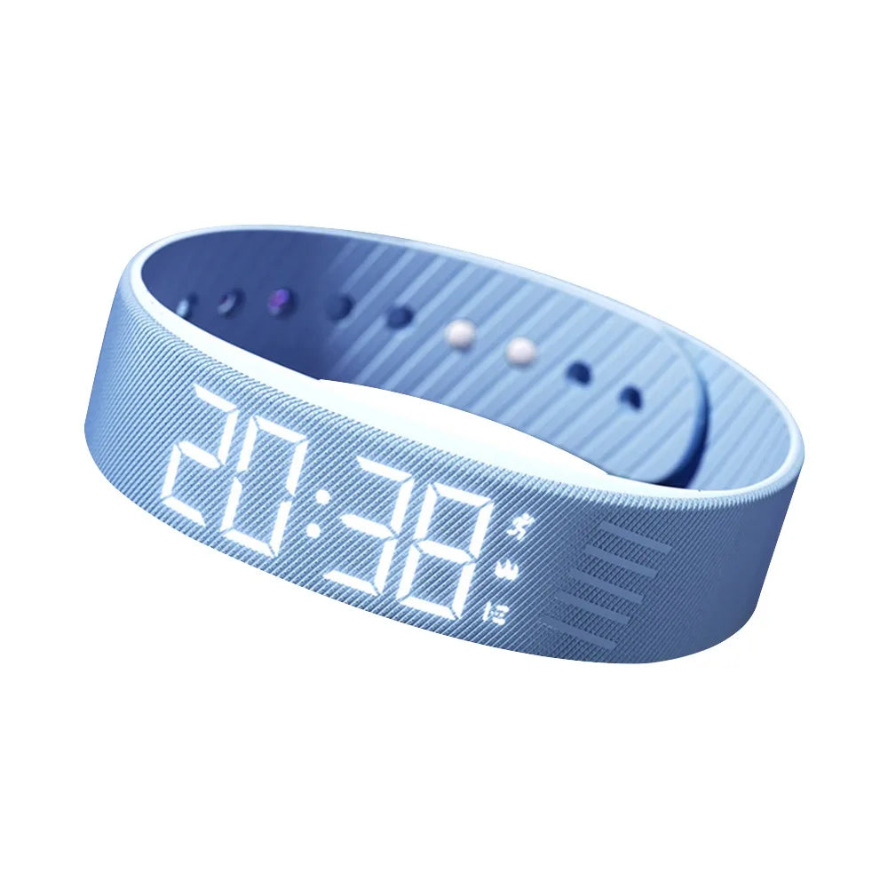 Vibrating Alarm Bracelet Watch – Silent LED Wrist Alarm with Pedometer & Sleep Tracker | Waterproof for Men, Women & Teens