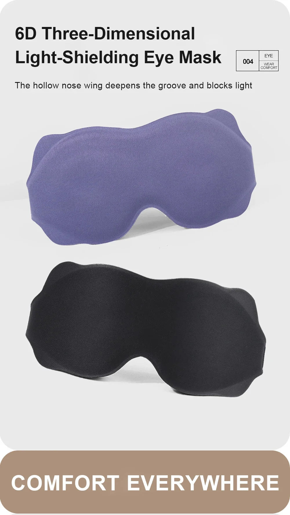 3D Sleep Mask – Contoured Eye Mask for Total Blackout & Deep Sleep