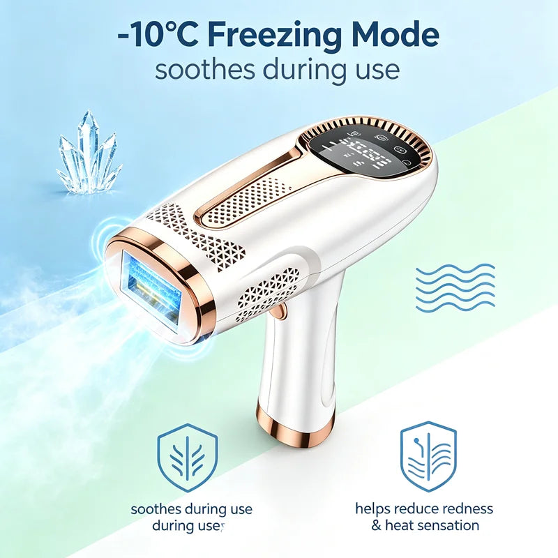IPL Laser Hair Removal Device – Permanent At-Home Epilator for Face, Body & Bikini | All Skin Tones