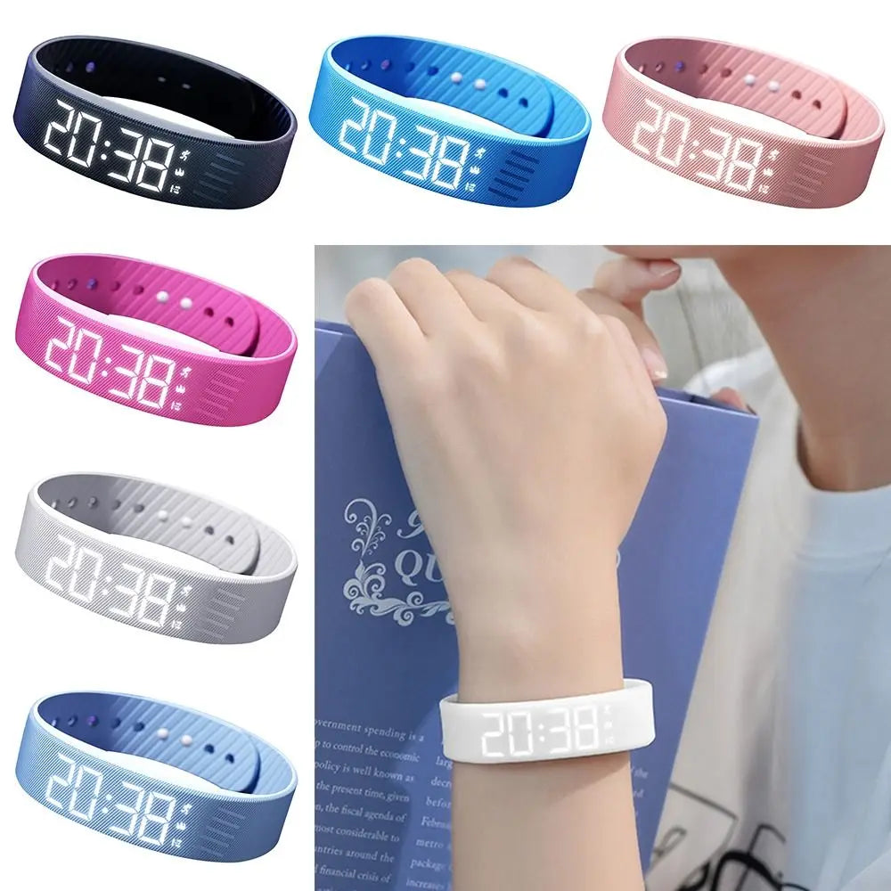 Vibrating Alarm Bracelet Watch – Silent LED Wrist Alarm with Pedometer & Sleep Tracker | Waterproof for Men, Women & Teens
