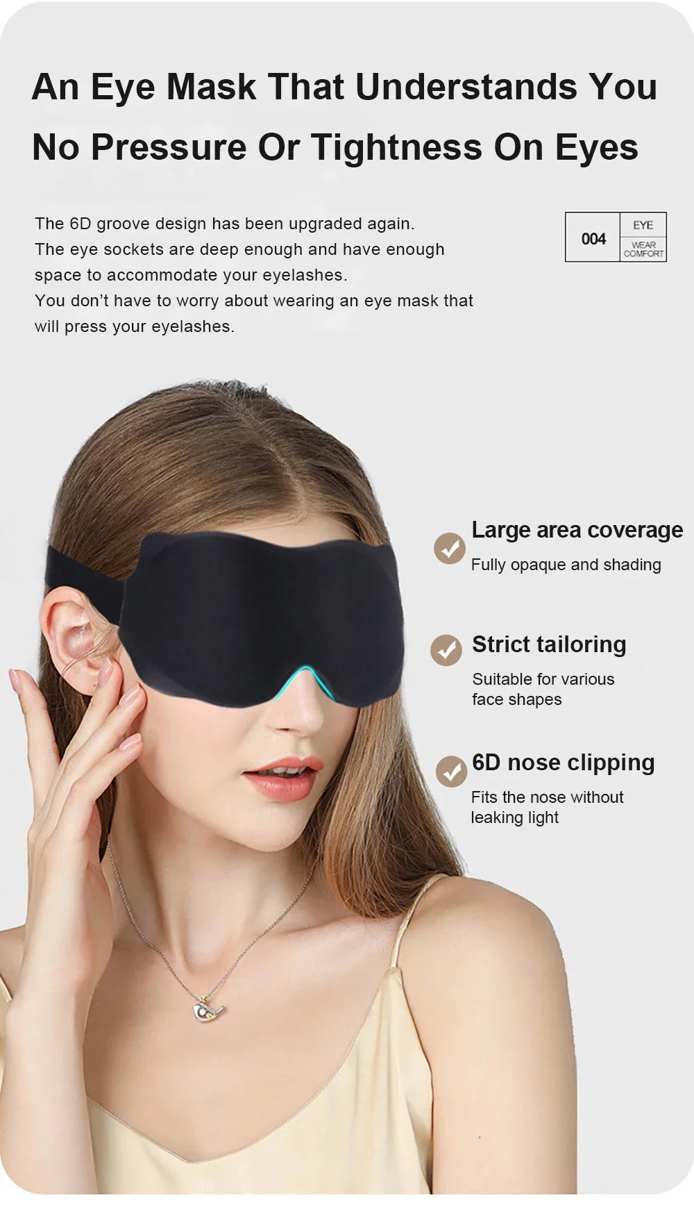 3D Sleep Mask – Contoured Eye Mask for Total Blackout & Deep Sleep
