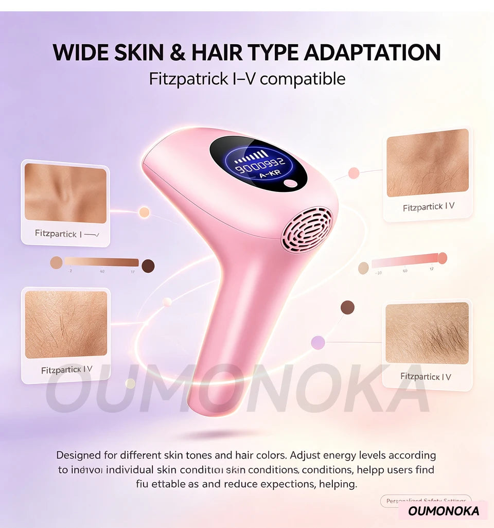 IPL Laser Hair Removal Device – Permanent At-Home Epilator for Face, Body & Bikini | All Skin Tones