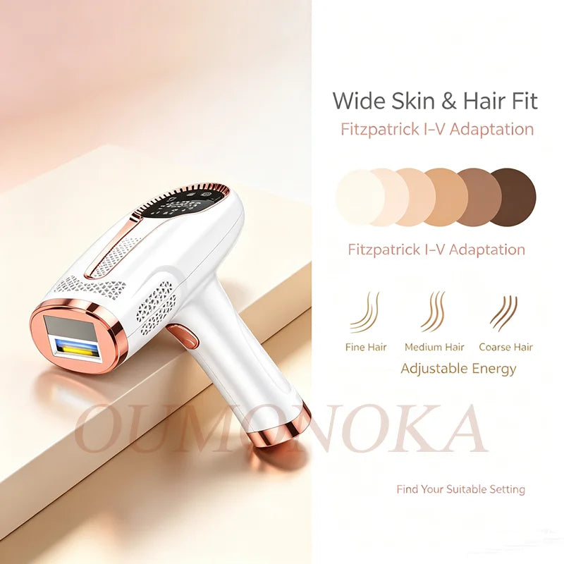 IPL Laser Hair Removal Device – Permanent At-Home Epilator for Face, Body & Bikini | All Skin Tones
