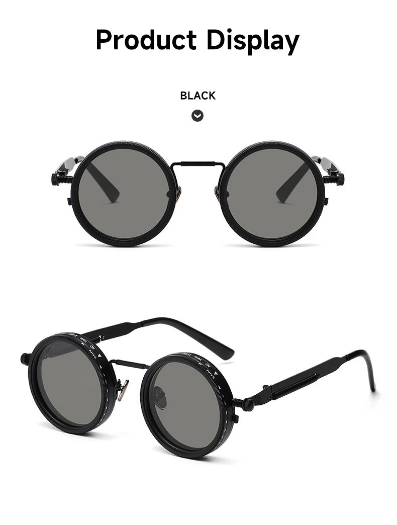Polarized Sunglasses – UV400 Round Retro Punk Shades for Men & Women | Outdoor Sport Eyewear