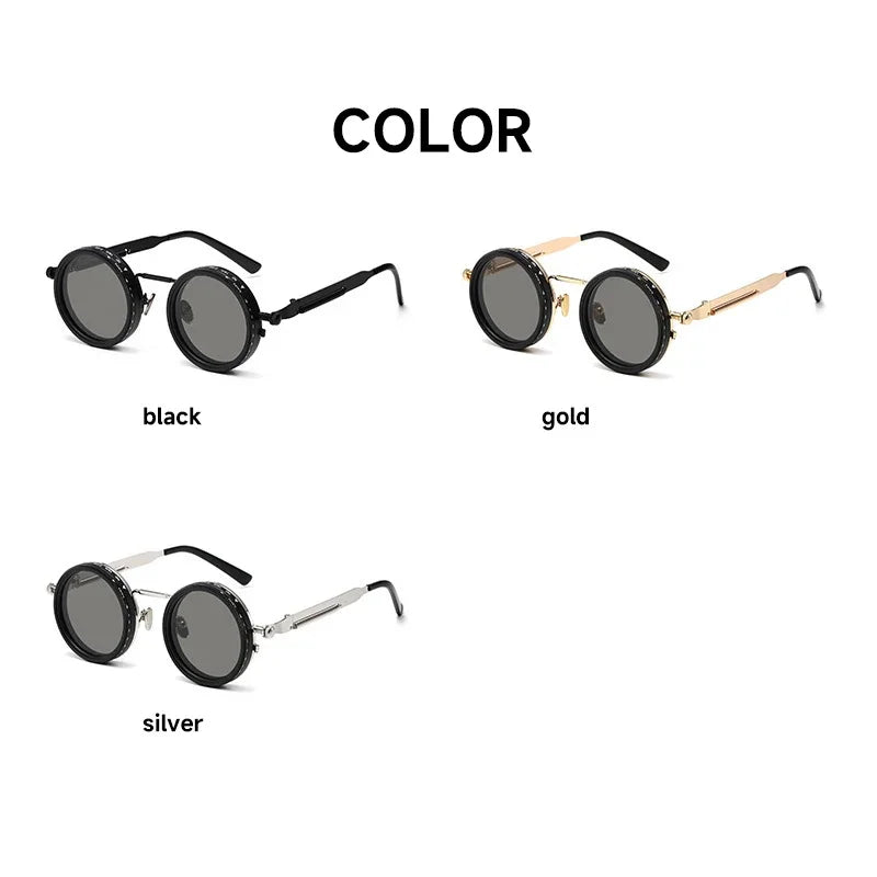 Polarized Sunglasses – UV400 Round Retro Punk Shades for Men & Women | Outdoor Sport Eyewear