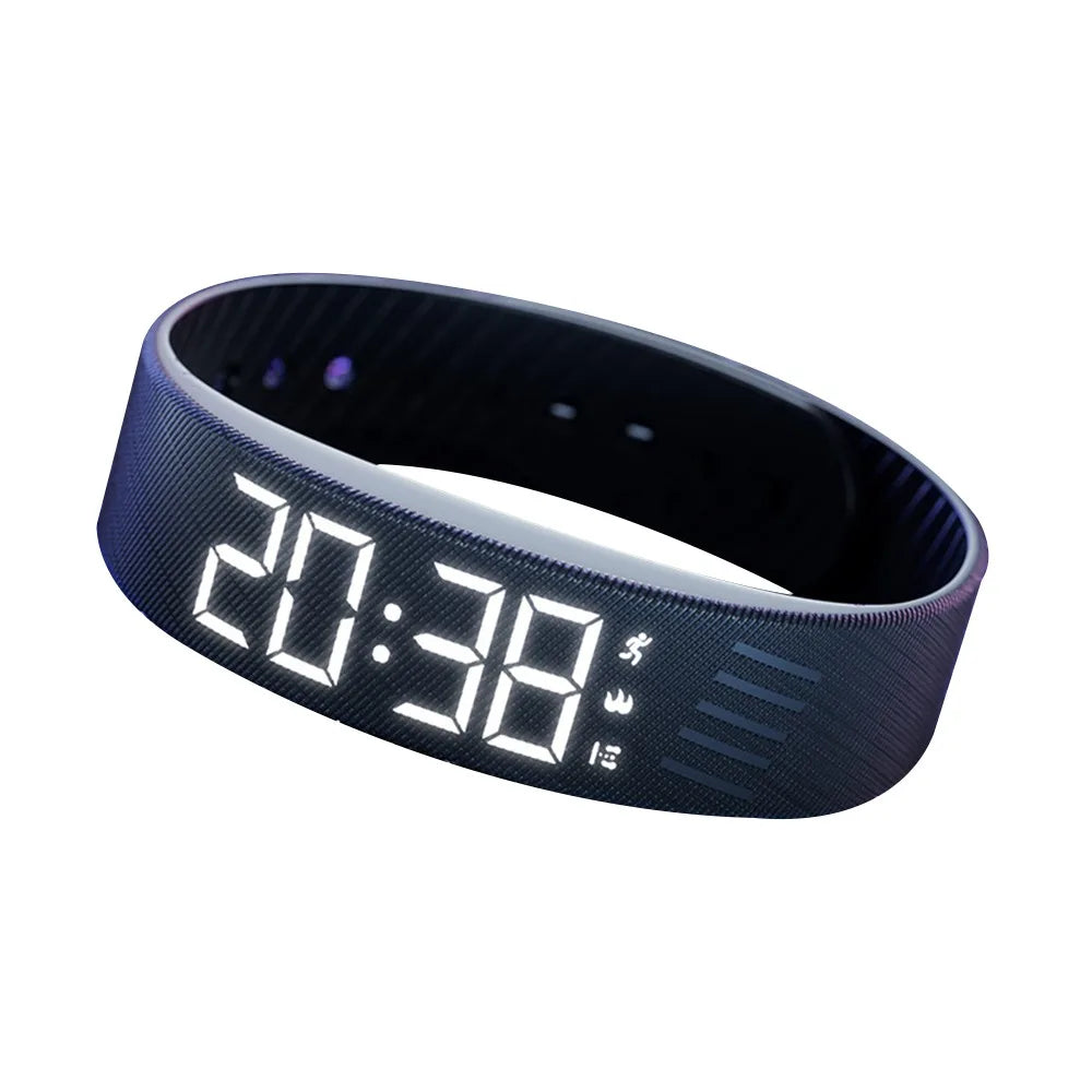 Vibrating Alarm Bracelet Watch – Silent LED Wrist Alarm with Pedometer & Sleep Tracker | Waterproof for Men, Women & Teens