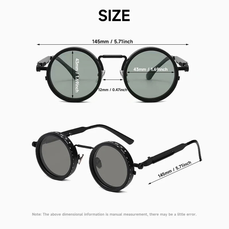 Polarized Sunglasses – UV400 Round Retro Punk Shades for Men & Women | Outdoor Sport Eyewear