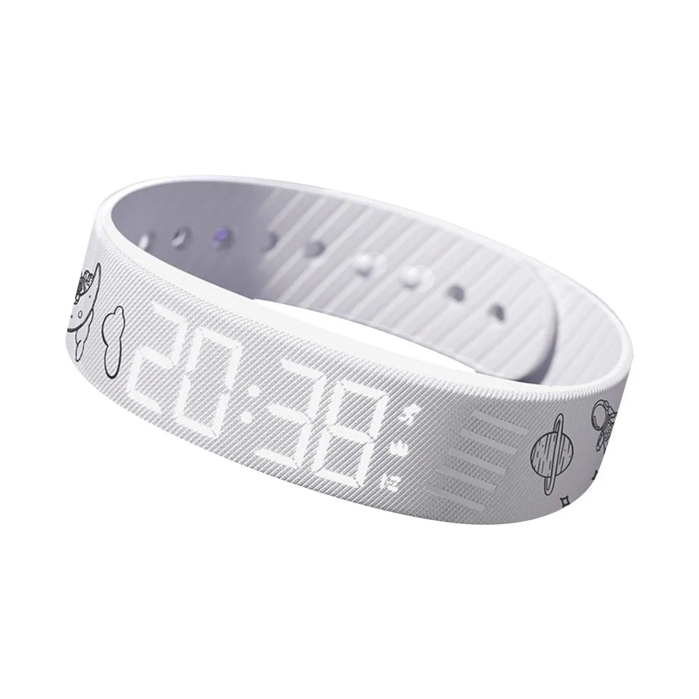 Vibrating Alarm Bracelet Watch – Silent LED Wrist Alarm with Pedometer & Sleep Tracker | Waterproof for Men, Women & Teens