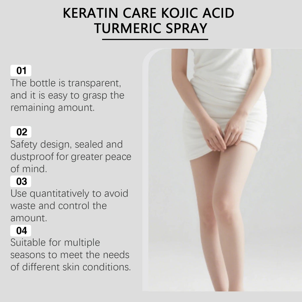 Kojic Acid & Turmeric Brightening Body Spray – Exfoliate, Glow & Even Skin Tone