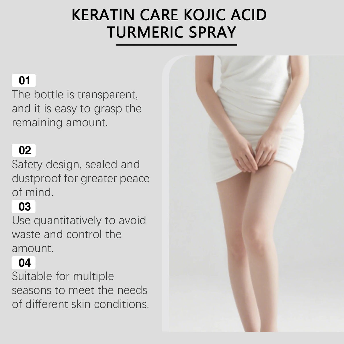 Kojic Acid & Turmeric Brightening Body Spray – Exfoliate, Glow & Even Skin Tone