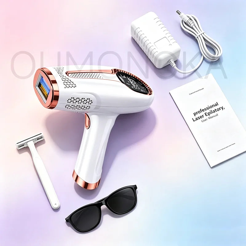IPL Laser Hair Removal Device – Permanent At-Home Epilator for Face, Body & Bikini | All Skin Tones